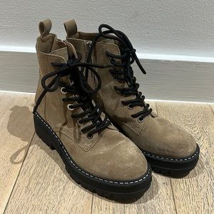 Marc Fisher tan suede boots